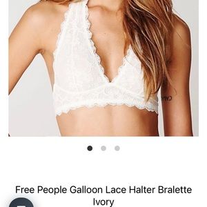Lace halter bra